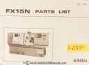 Ikegai-Ikegai FX15N, NC lathe Parts List IPL-116 Manual-FX15N-01